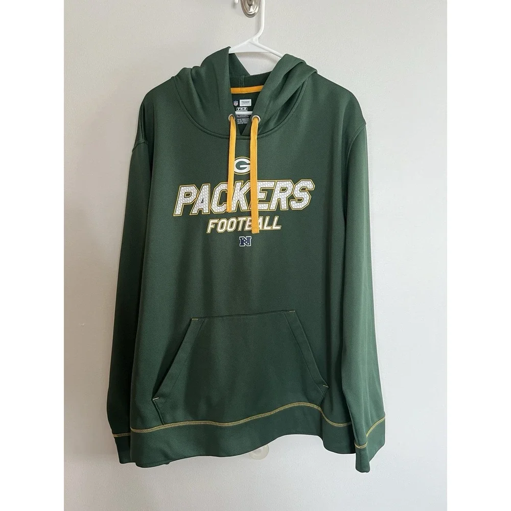 Green Bay Packers NFL Team Apparel TX3 Warm XXL Full Zip Hoodie Sweatshirt